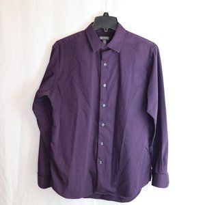 Van Heusen Medium Button Up Shirt Purple Long Sleeve Shirt Size 15 - 15 1/2